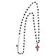 Coloribus necklace, Agios Gioielli, 925 silver, blue beads and pink rhinestones s4