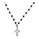Cross necklace Coloribus blue pink zircons Agios s3