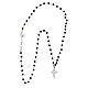 Coloribus necklace, Agios Gioielli, 925 silver, black beads and white rhinestones s4