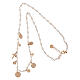 Collana grani rosa charm medaglie Amore Agios argento 925 s4