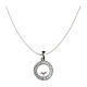 Numisma necklace by Agios, white rope and silver pendant with tau cross s1