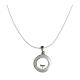 Numisma necklace by Agios, white rope and silver pendant with tau cross s2