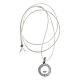Numisma necklace by Agios, white rope and silver pendant with tau cross s3