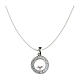 Collana Numisma corda bianca Tau argento 925 Benedictus s1
