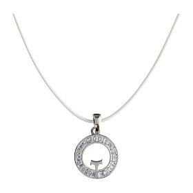 Numisma white Tau cord necklace in 925 silver Agios