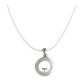 Numisma white Tau cord necklace in 925 silver Agios