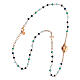 Collier Sacré Coeur argent 925 rosé grains bleus Benedictus s4