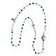 Collier Sacré Coeur argent 925 rhodié grains bleus Agios s3