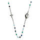 Collier Sacré Coeur argent 925 rhodié grains bleus Agios s3