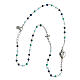 Collier Sacré Coeur argent 925 rhodié grains bleus Agios s4