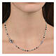 Girocollo Sacro Cuore argento rodiato multi celeste Benedictus s2