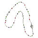 Sacred Heart chocker by Agios, 925 silver, multicoloured beads s3