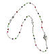 Sacred Heart chocker by Agios, 925 silver, multicoloured beads s4