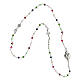 Girocollo Sacro Cuore rodiato multicolore rosa Benedictus argento 925 s4