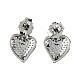 Boucles d'oreilles Sacrum Cor zircons blancs argent 925 rhodié Agios s6