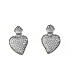 Sacred heart earrings in silver with white zircons s1