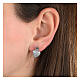 Sacred heart earrings in silver with white zircons s2