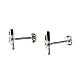 Boucles d'oreilles O Sacrum Cor argent 925 rhodié zircons blancs Agios s3