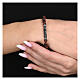 Bracciale Ave Maria pietre naturali lucide marrone Agios argento 925 s2