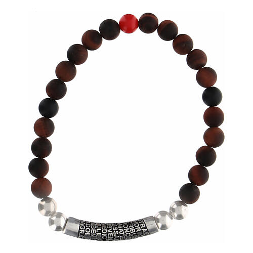 Pulseira pedras naturais castanho opaco Benedictus 3