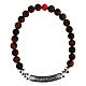 Ave Maria bracelet Agios shiny brown natural stones s1