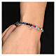 Cross charm bracelet Agios Iesus white zircons s2