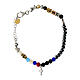 Cross charm bracelet Benedictus Iesus white zircons s3