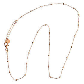Agios necklace of rosé 925 silver with 0.008 in beads.