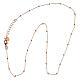 Agios necklace of rosé 925 silver with 0.008 in beads. s2
