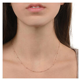 Collar rosado plata 925 Agios