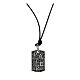 Collar Benedictus placa Pater plata 925 s1