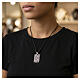 Collar Benedictus placa Pater plata 925 s2
