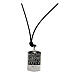 Collar Benedictus placa Pater plata 925 s3