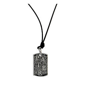Collana Benedictus targa Pater argento 925