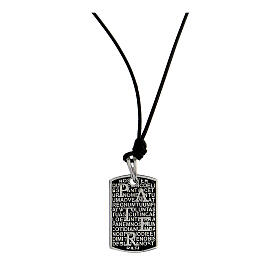 Agios Pater plate necklace in 925 silver