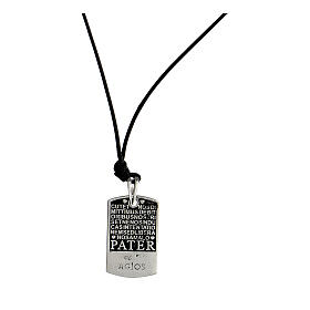 Agios Pater plate necklace in 925 silver