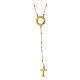 Agios Speranza rosary, round cut-out medal, gold plated 925 silver s3