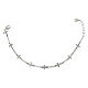 Cross bracelet 925 silver with white zircons s1