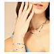 Collana argento 925 multiceleste Agios cuore brunito s4