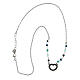 Collana argento 925 multiceleste Agios cuore brunito s5