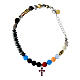 Bracelet Vie de Jésus Benedictus croix zircons rouges s1