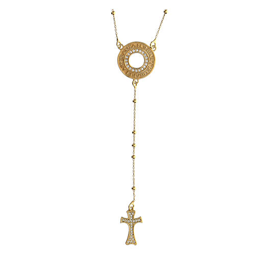 Collana Agios croce argento 925 fin. oro croce 1