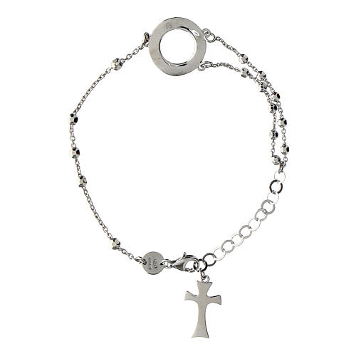 Rosary bracelet Agios, 925 silver, round cut-out medal 3