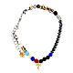 Agios bracelet with gold plated cross and colourful beads s2