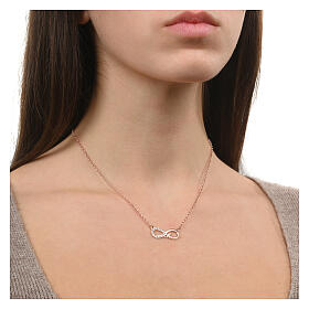 Infinitum necklace, rosé 925 silver, Agios