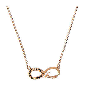 Infinitum necklace, rosé 925 silver, Agios