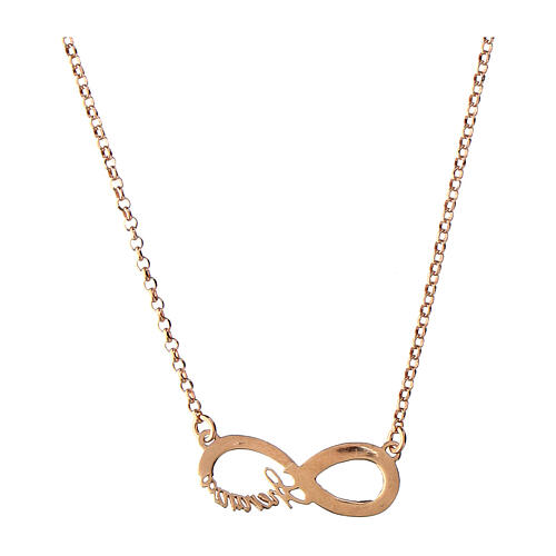 Collar Infinitum rosado plata 925 Agios 3