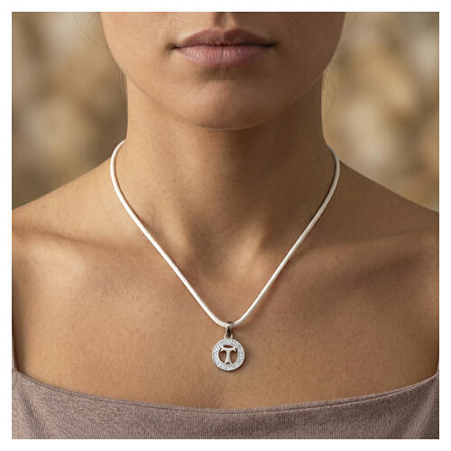Collana cordino Tau argento 925 Benedictus 2