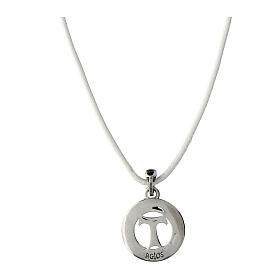 Agios 925 silver Tau cord necklace