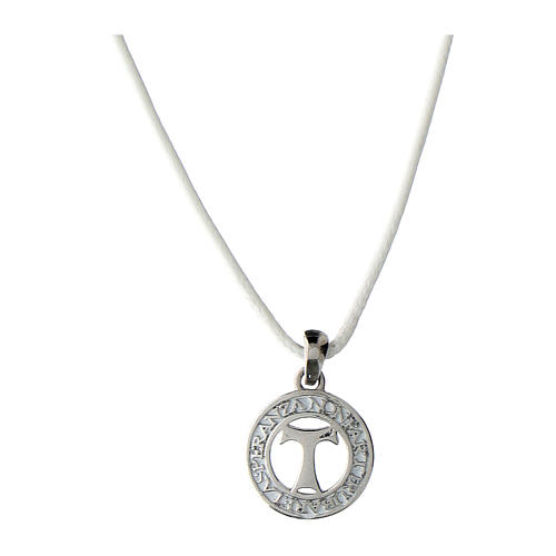 Agios 925 silver Tau cord necklace 1